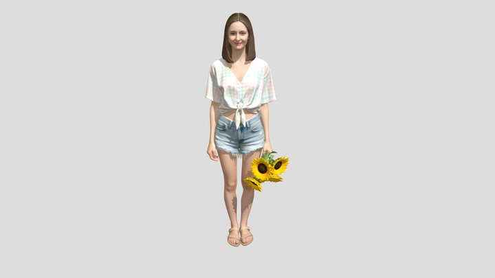 Sunflower Pose – Free 3D Model STL