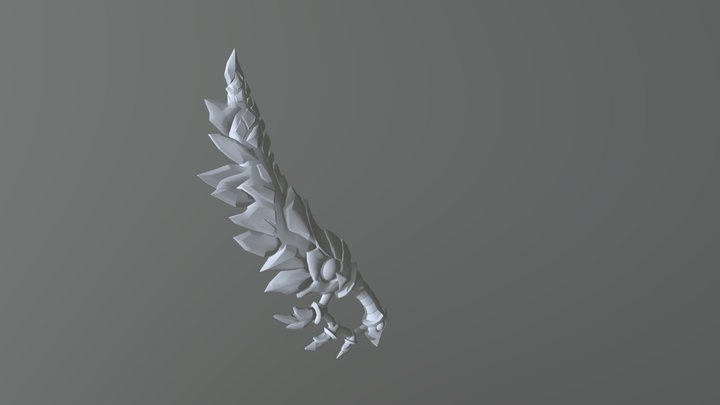 High Poly Base StoneSword 3D Model