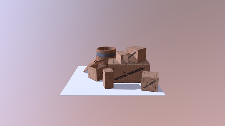 Crates and Barrel 3D Model