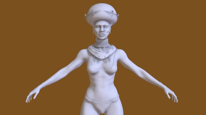 African Female Goddess Free High Poly Base Mesh