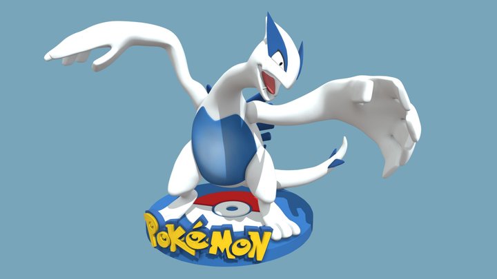 3DS - Pokémon X / Y - #249 Lugia - The Models Resource