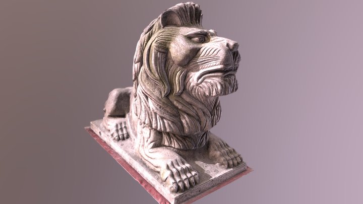 Stone Lion scan_male 3D Model