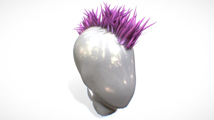Punk Toon Hair 3D Model