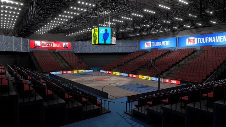 VR Basketball Court 3D Model
