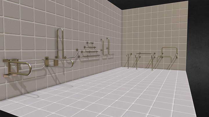 Bathroom Safety Accessories Pack 01 3D Model