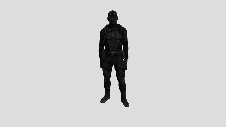 stealth suit (rigged no knife) 3D Model