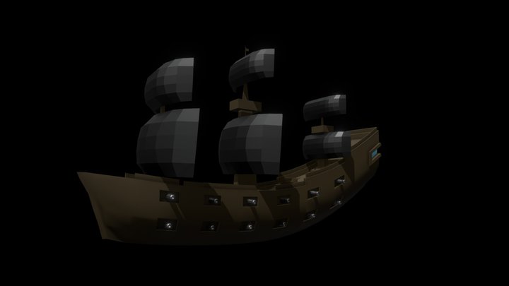 Low Poly Ship 3D Model