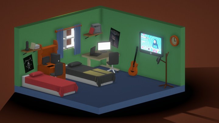 My Isometric Room 3D Model