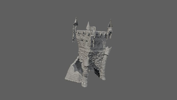 Ruined Castle WiP 3D Model