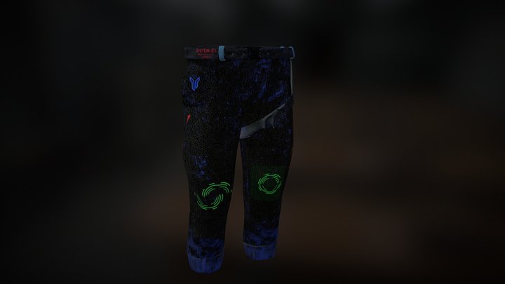 Pants CYBER_PUNK 3D Model