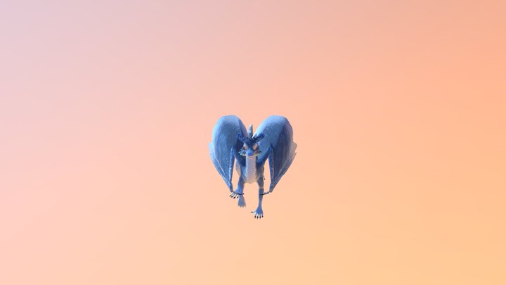 Dragon Walk Cycle 3D Model