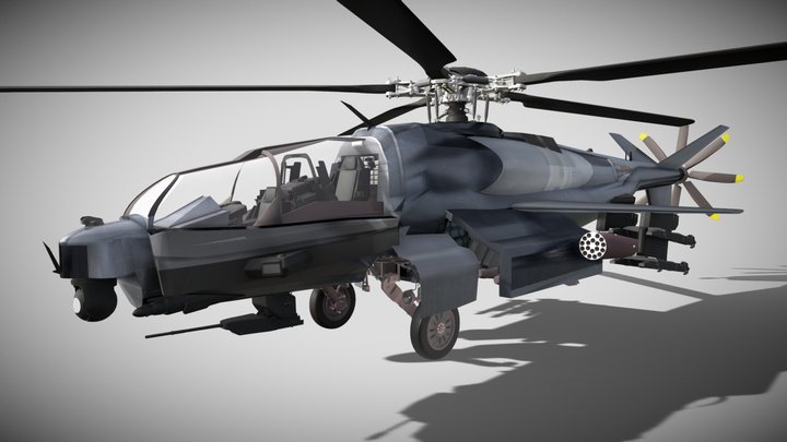 Z-21 Brave Typhoon Attack helicopter 勇敢的台风 3D Model