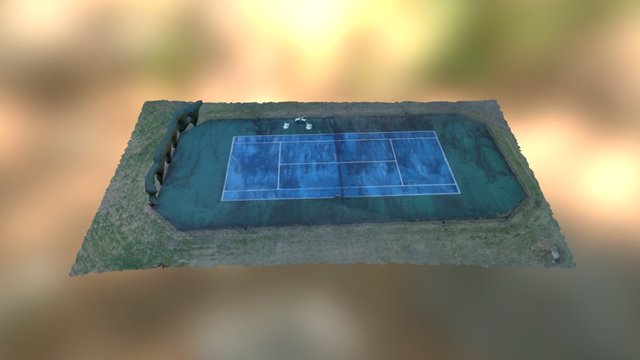Qian Tennis Court 3D Model
