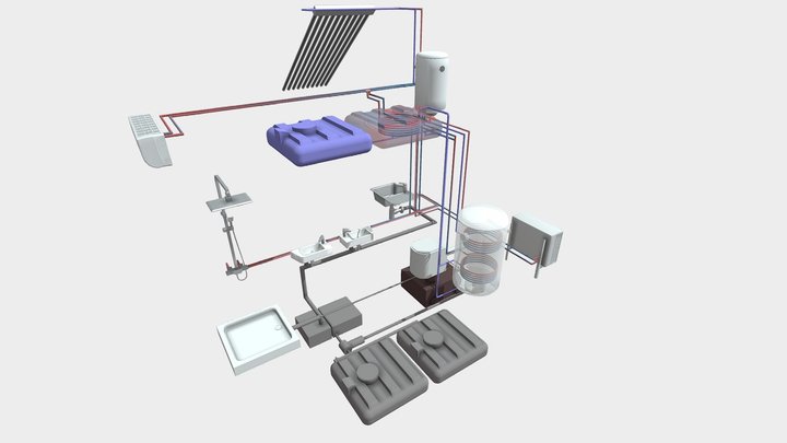 Ablution block - Engineering systems 3D Model