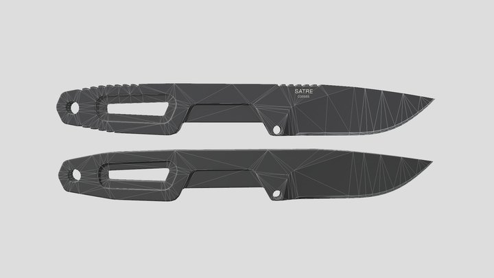 Knife / Satre black 3D Model