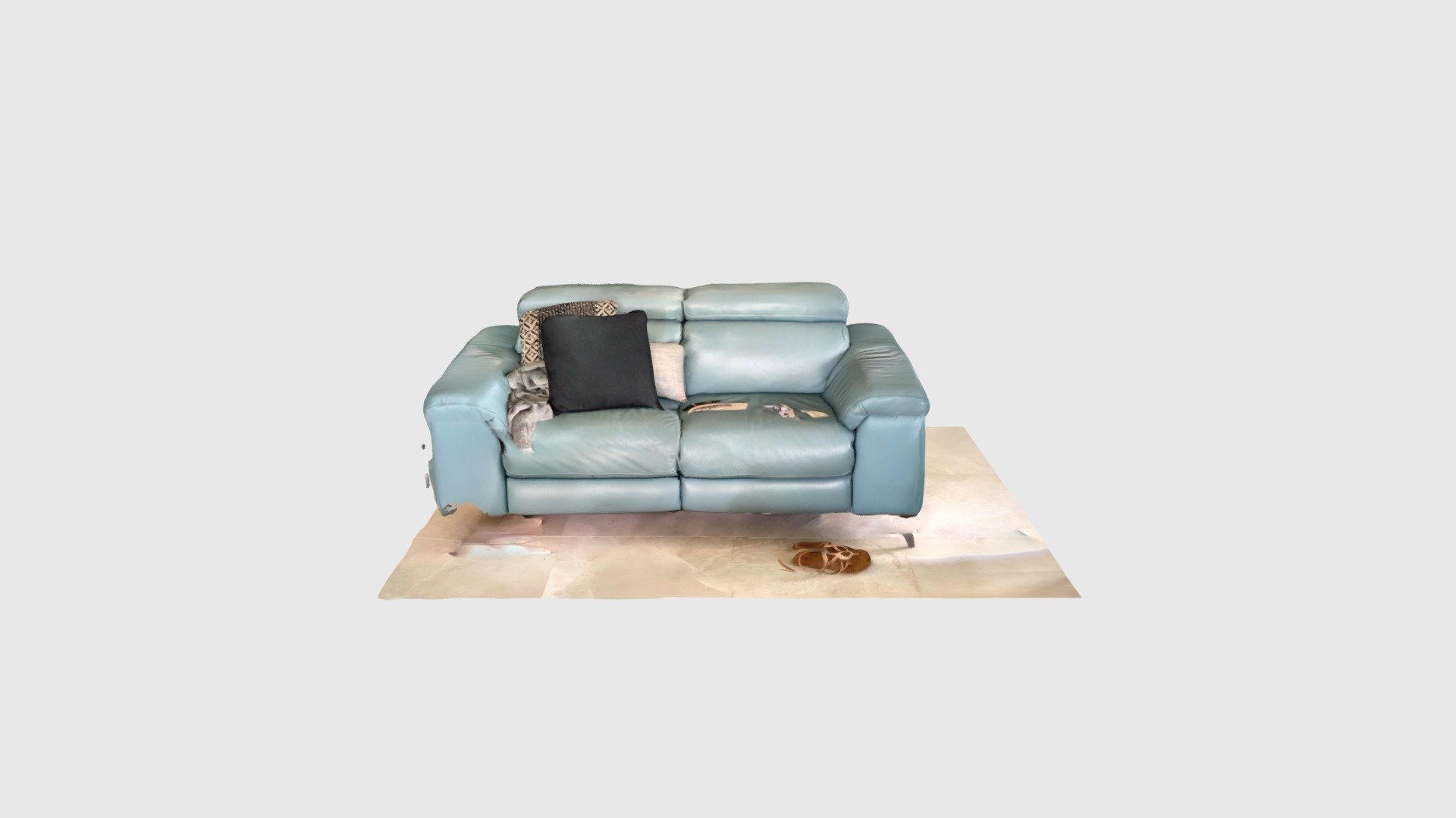 Blue Couch in Lounge 1st attempt Download Free 3D model by