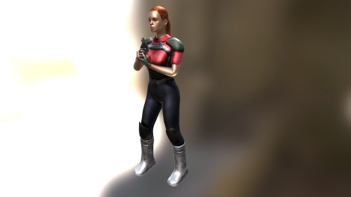 Lady Roc Casual 3D Model