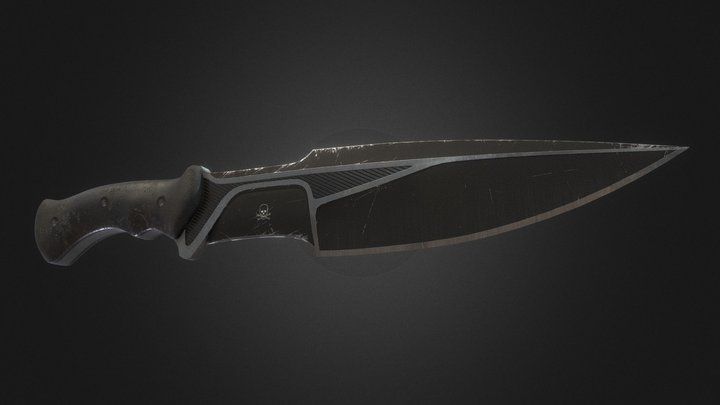 Combat Knife 3D Model
