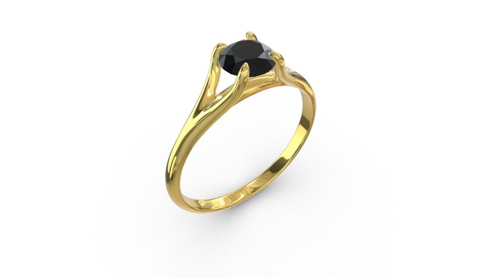 Black Diamond Ring 3D Model