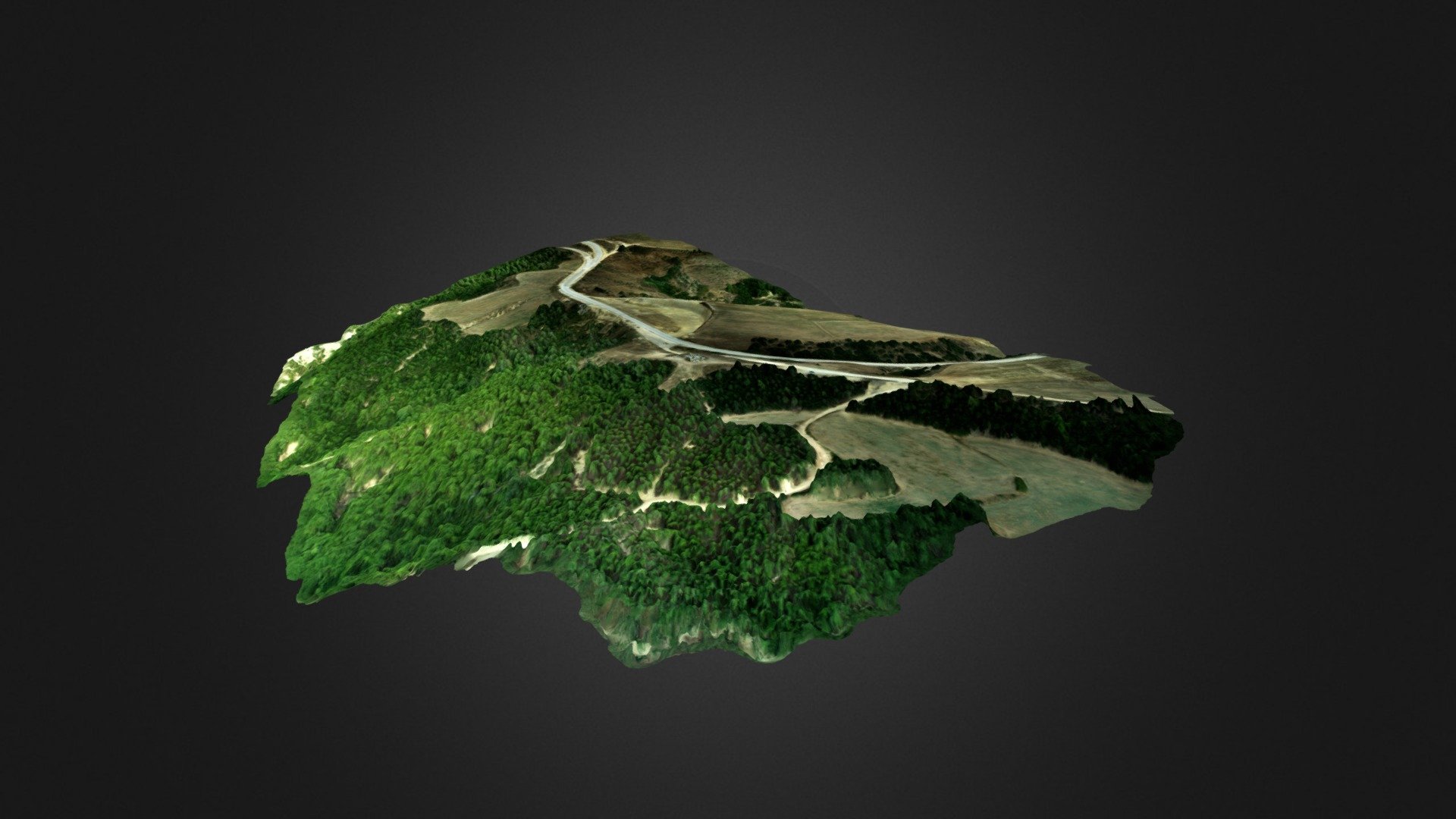 AgisoftMetashape ile hazırlanan 3D arazi modeli