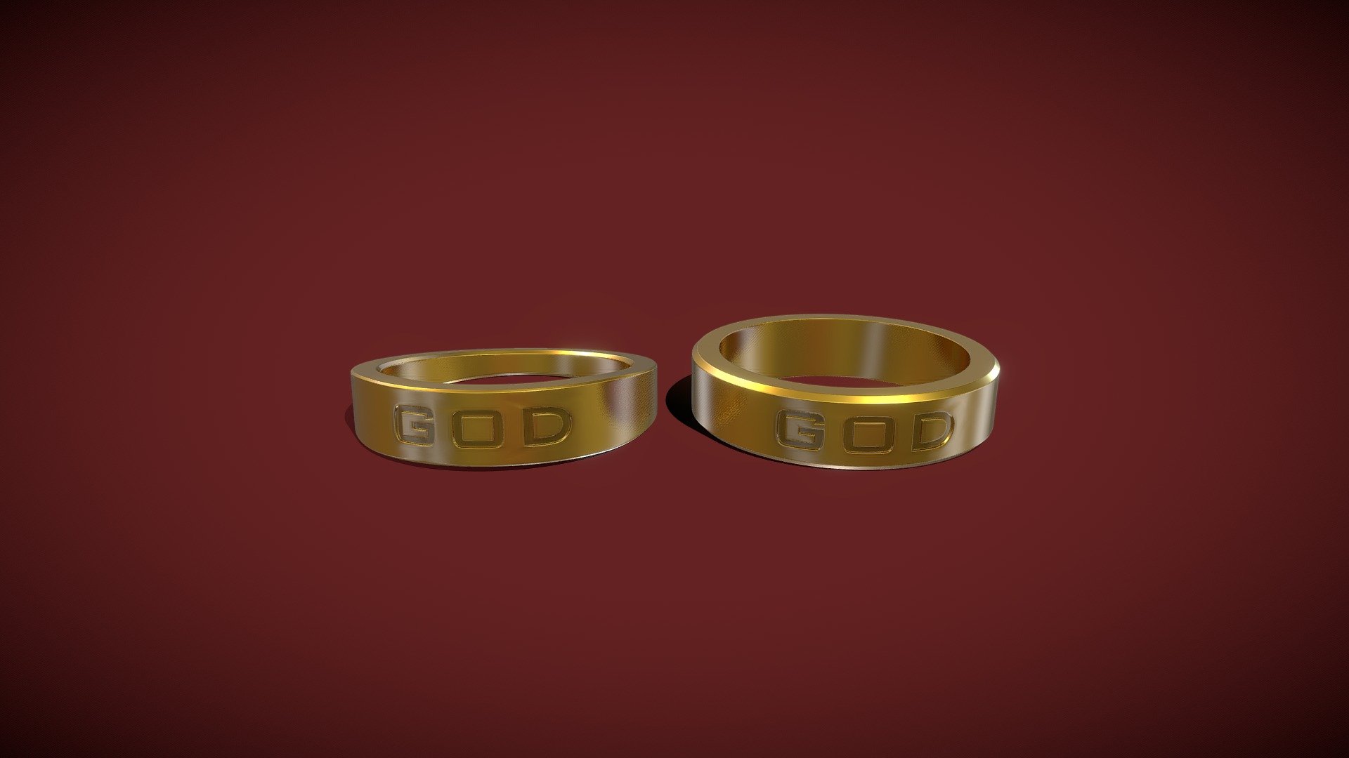God Couple Ring Gold - Buy Royalty Free 3D model by Sandeep Choudhary ...