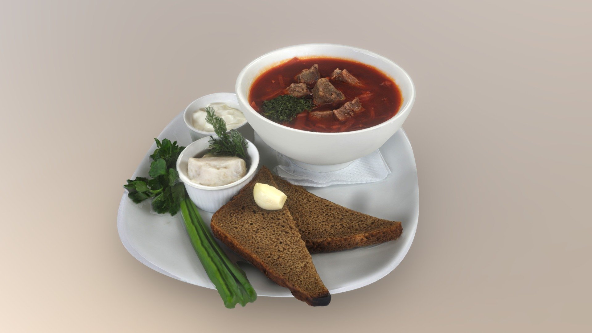 Russian/Ukrainian borscht Борщ - 3D model by Moryak (@_moryak_ ...