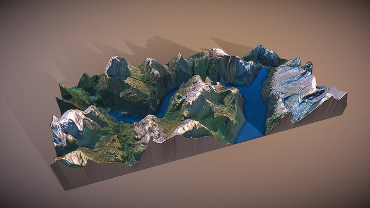Geirangerfjord, Norway 3D Model