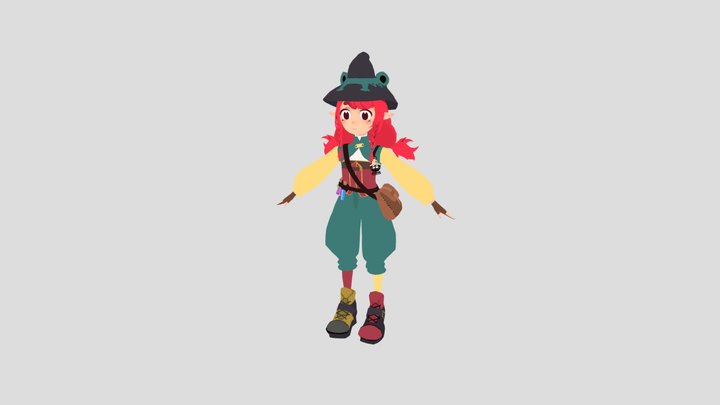 森林漫遊者-艾莉亞 3D Model