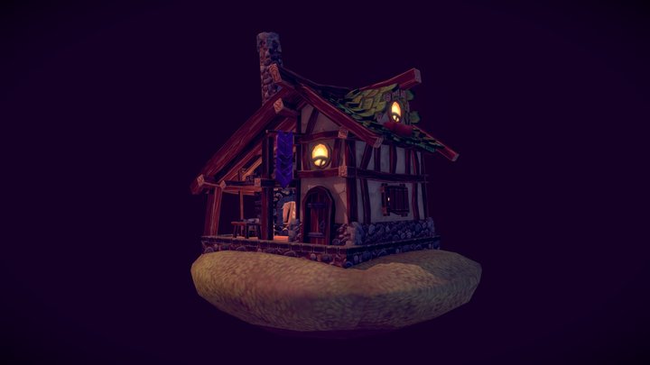 Blacksmith Village House 3D Model