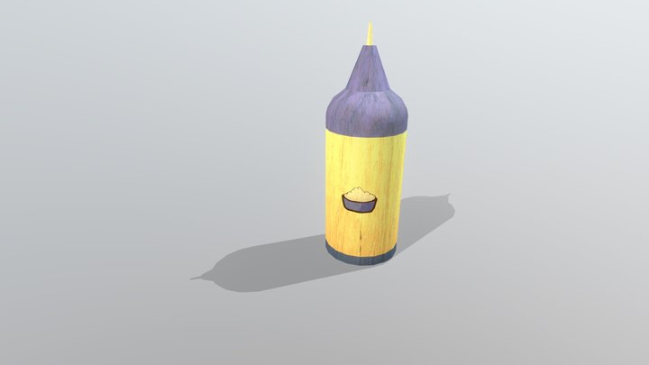 mayonnaise bottle 3D Model