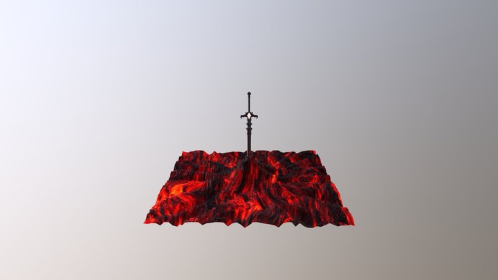 sword in the  lava 3D Model
