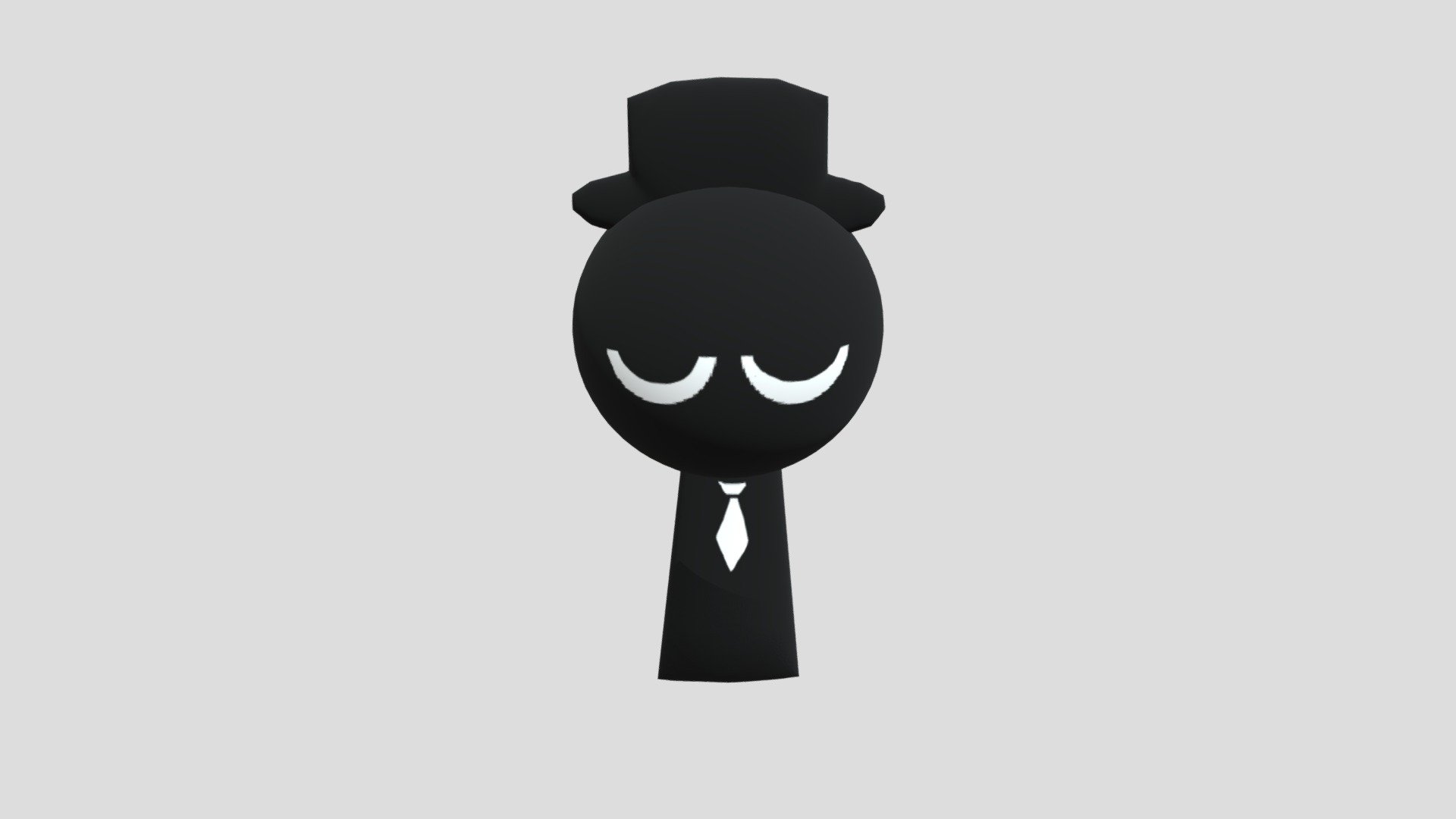 Black From Sprunki (Low Poly Model) - Download Free 3D model by ...