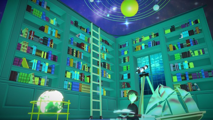 The Book Room 3D Model