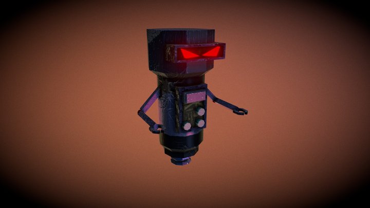 Low Poly Robot 3D Model