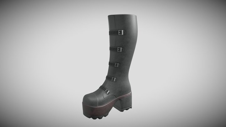 Leather Boots 3D Model