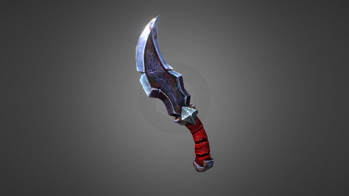 Stylized Rusty Dagger 3D Model