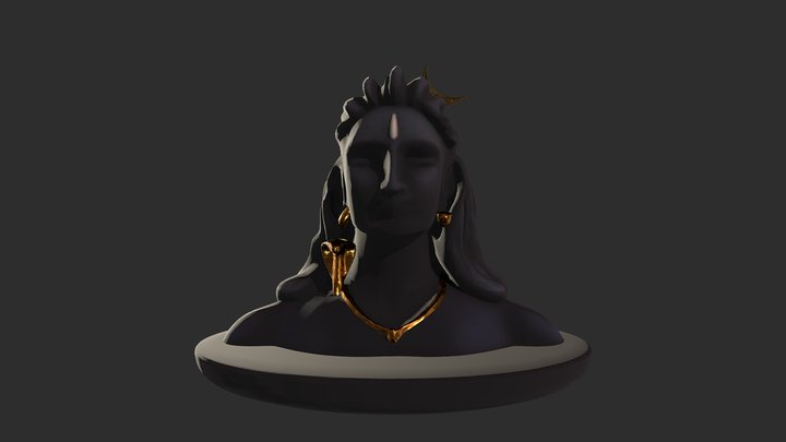 Adiyogi Shiva Idol 3D Model 3D Model