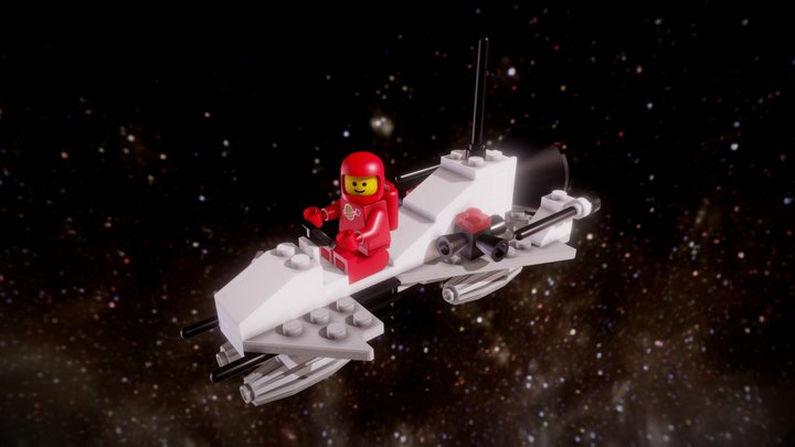 LEGO 6842-1: Small Space Shuttle Craft 3D Model