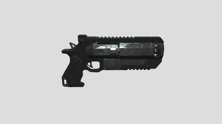 Gun Low-Poly 3D Model