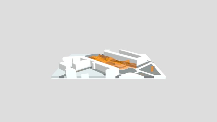 a. komunikacji pieszej Piłsudskiego, Gliwice 3D Model