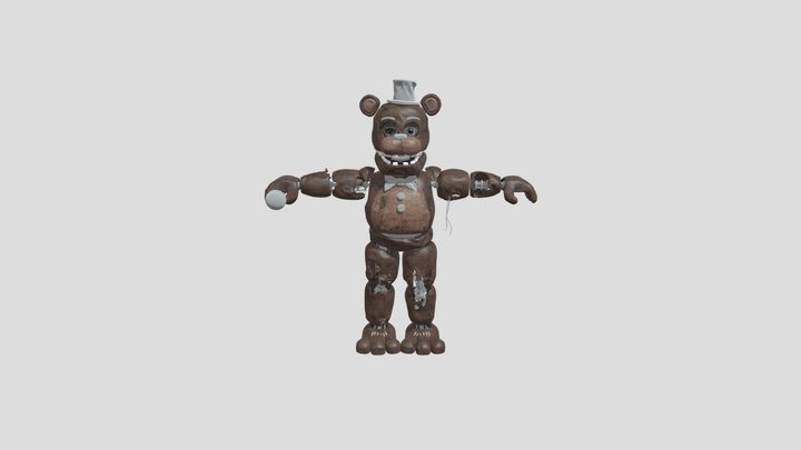 Withered freddy 3D Model in Robot 3DExport