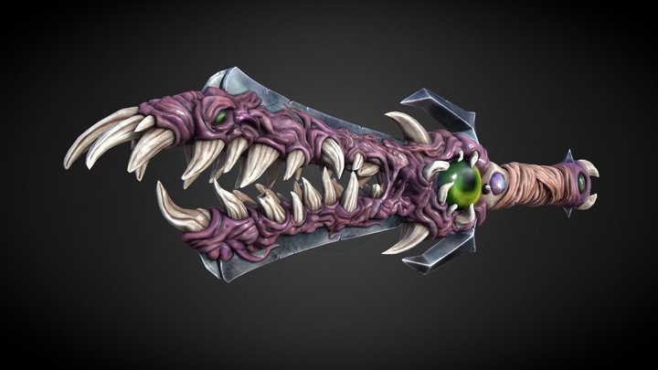 Stylized warlock's dagger 3D Model