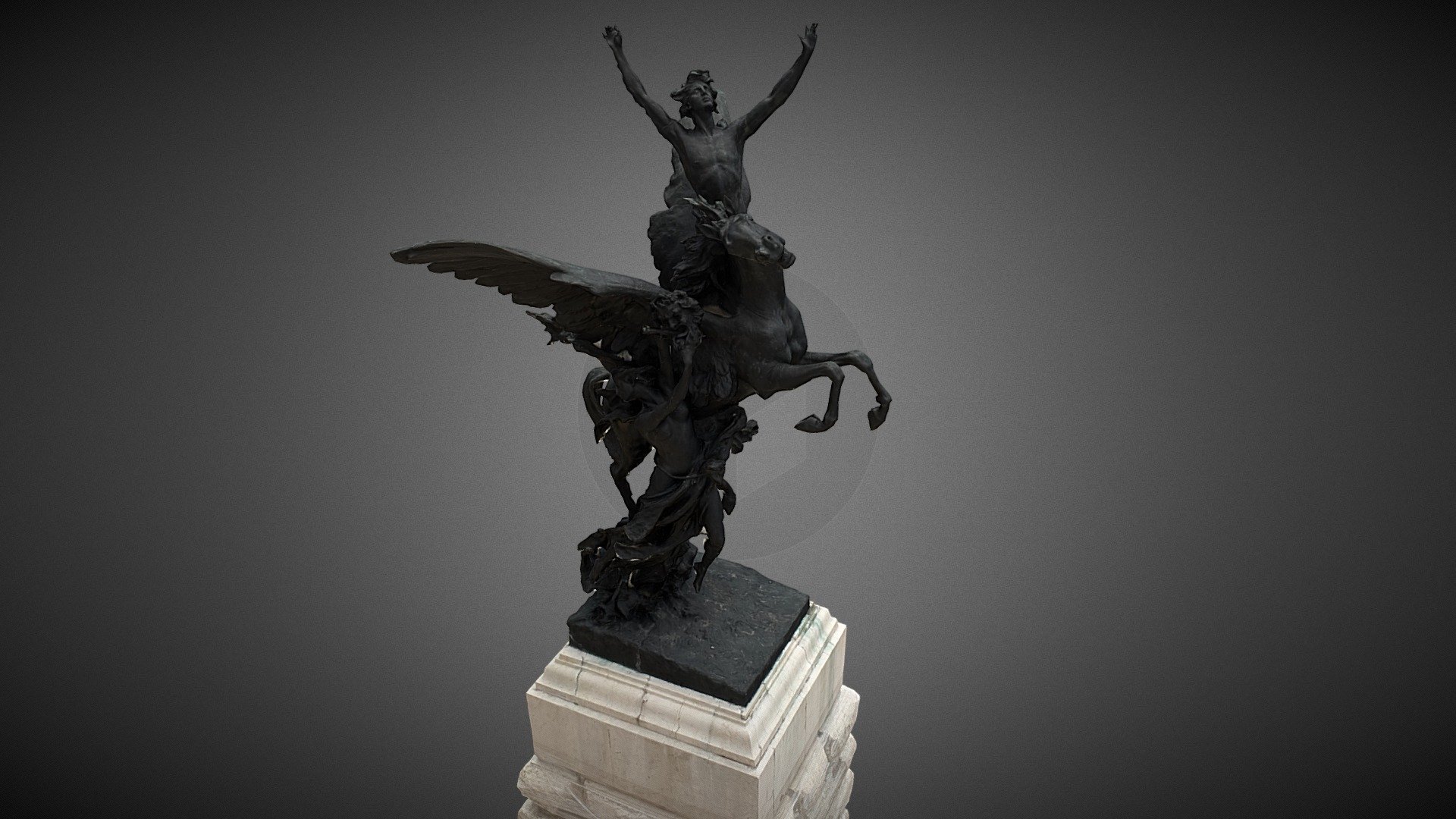Escultura de Pegasus photogrammetry scan