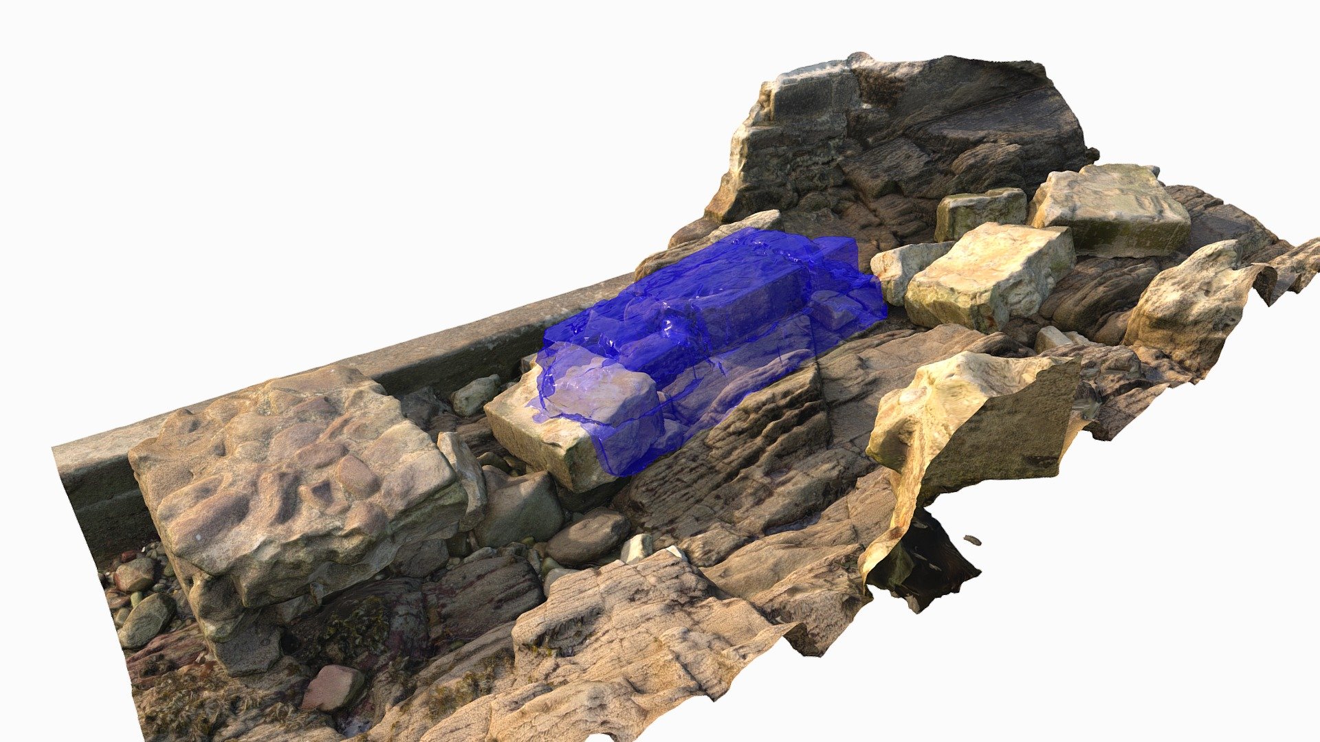 Jetty block after the storm - Buy Royalty Free 3D model by dronemapping ...
