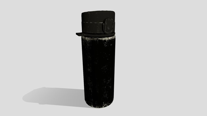 Worn Stainless Bottle 3D Model