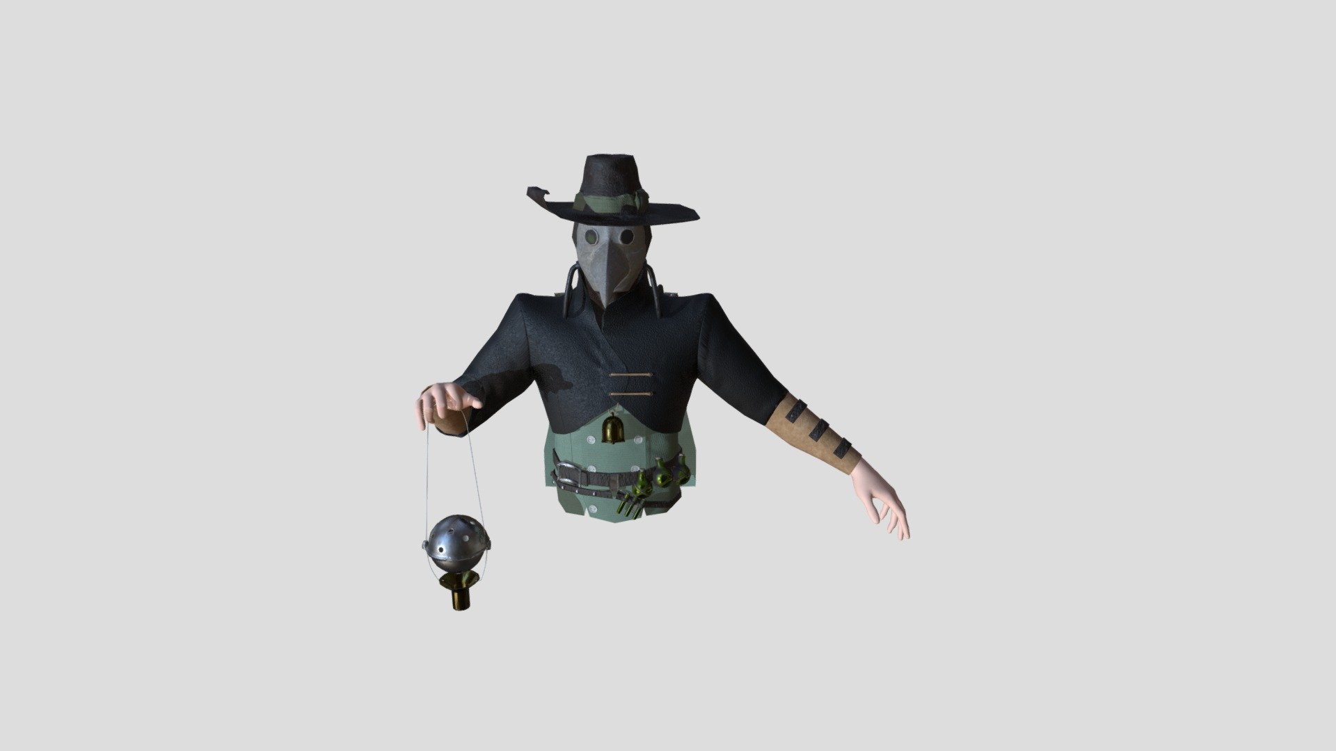 Plague Doctor - 3D model by JeroenMusschoot [5abd1b9] - Sketchfab