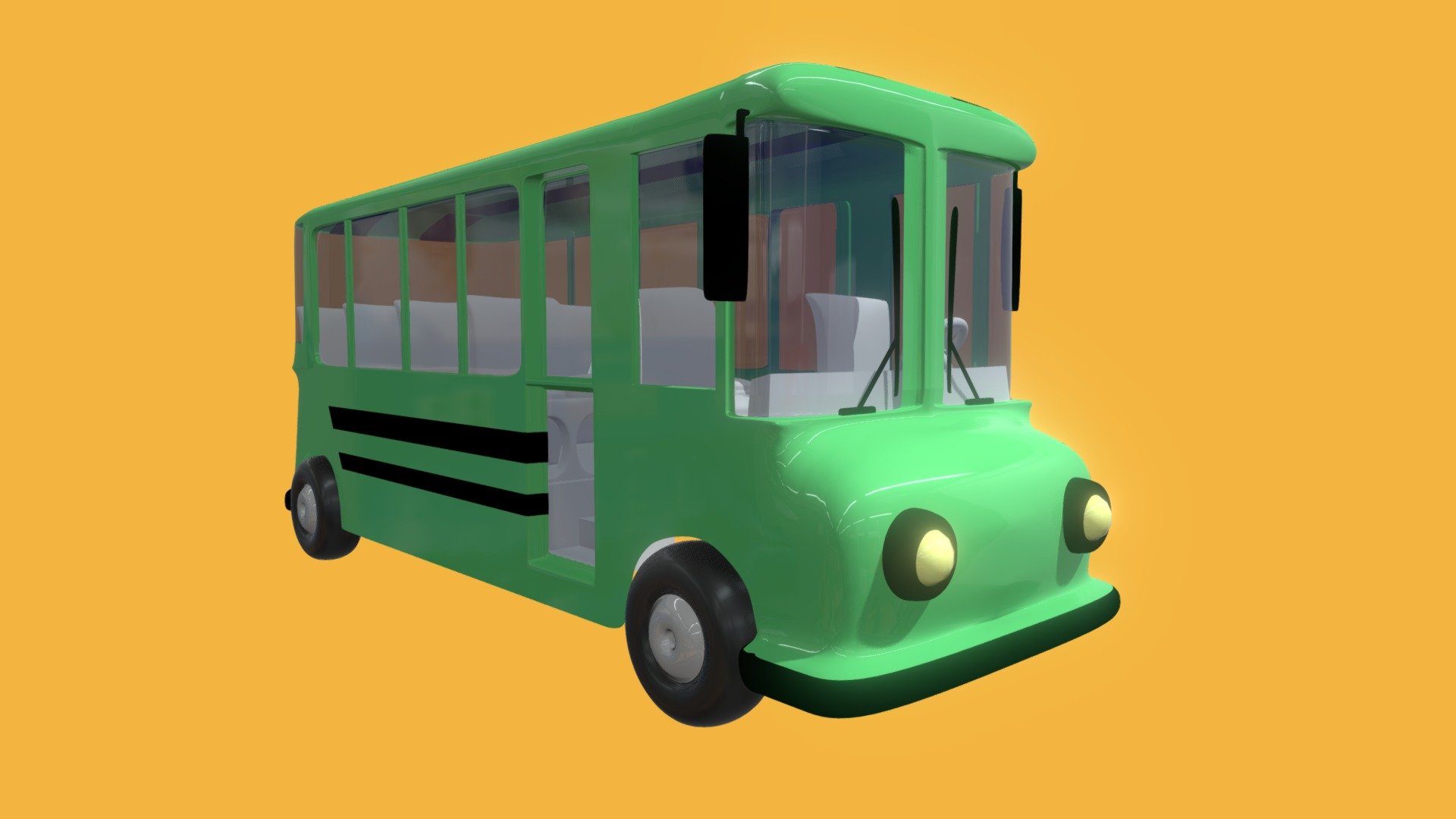 Cartoon Bus - 3D model by junaid (@dunaij) [5abd99c]