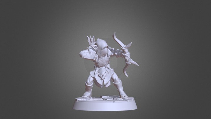 Goblin Archer miniature STL for 3d printing 3D Model