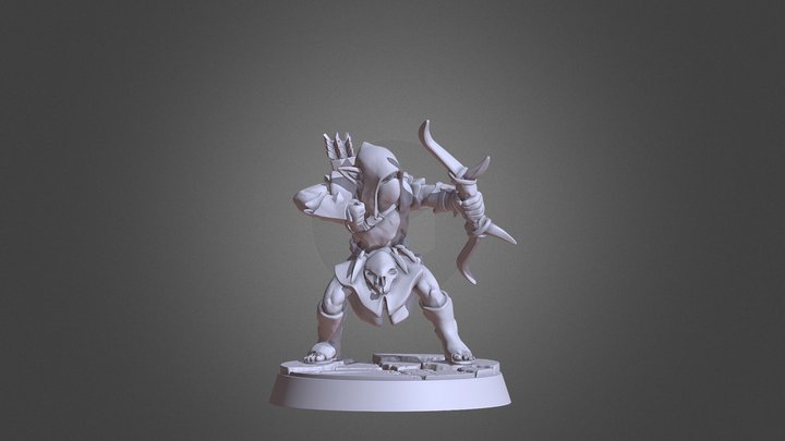 Goblin Archer miniature STL for 3d printing 3D Model