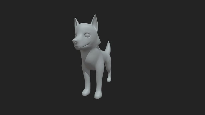 Husky Puppy - CG Cookie 3D Model